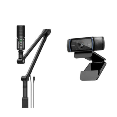 Sennheiser Profile Streaming Set mit USB Mikrofon, Boom Arm und Tasche & Logitech C920 HD PRO Webcam, Full-HD 1080p, 78° Sichtfeld im Sale